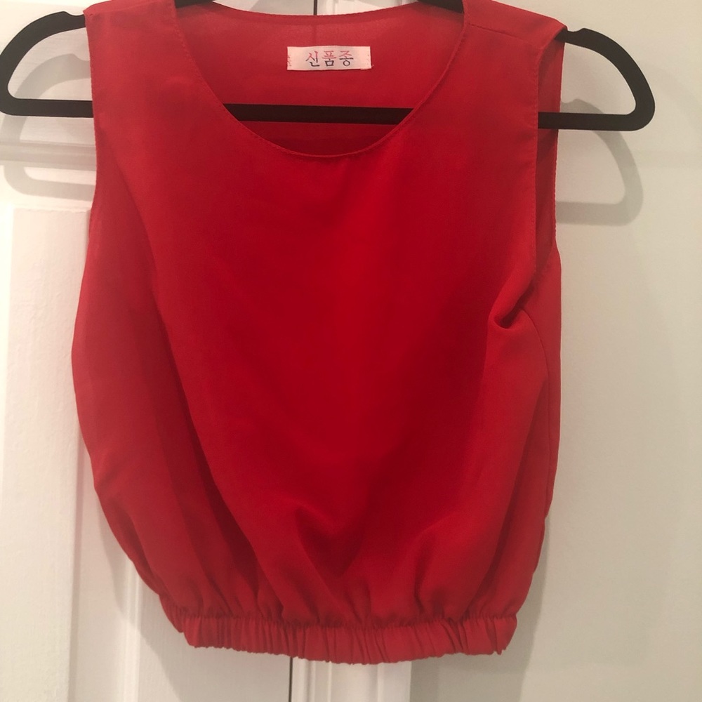 Bright red crop